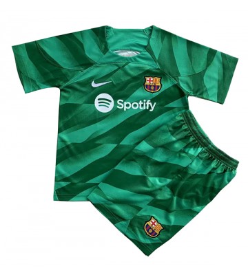 Barcelona Goalkeeper Replica Home Stadium Kit for Kids 2023-24 Short Sleeve (+ pants)